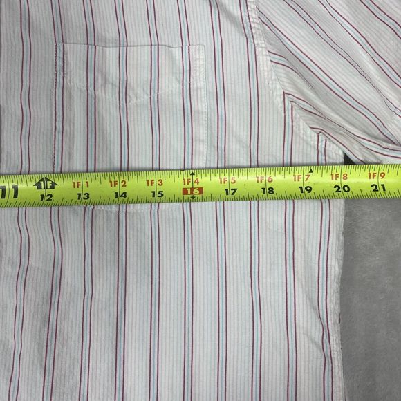 Bonobos Standard Fit White/Pink Striped Short Sleeve Button Down Shirt Sz Medium - Picture 4 of 8